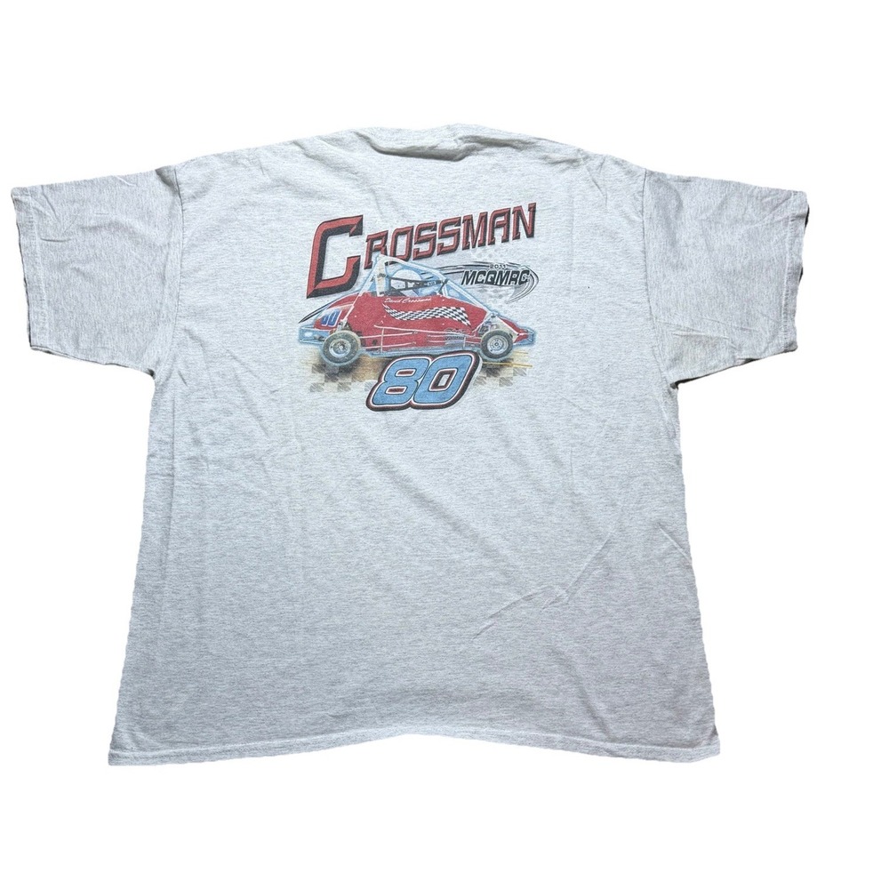 2011 MCQMRC Crossman #80 Racing T Shirt 2XL Gray Graphic Tee